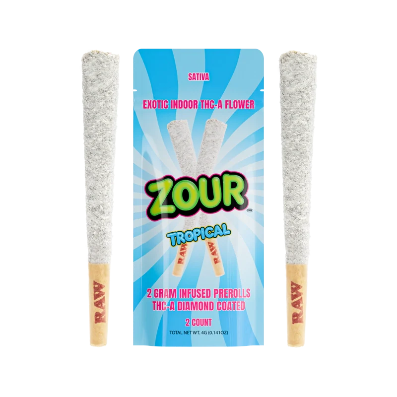 ZOUR 2CT TROPICAL COATED PREROLLS