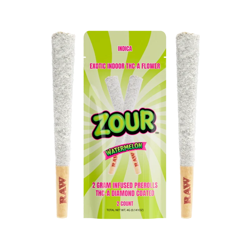 ZOUR 2CT WATERMELON COATED PREROLLS