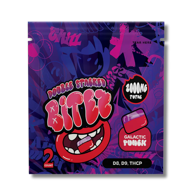 BITEZ D8+D9+THCP Galactic Punch Gummies 2000mg