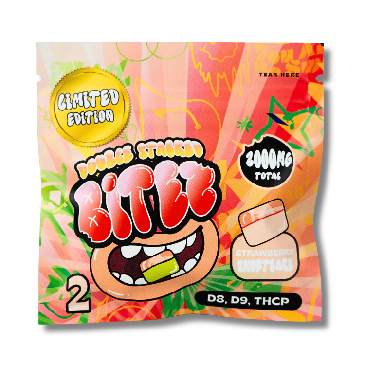 BITEZ D8+D9+THCP Strawberry Gummies 2000mg