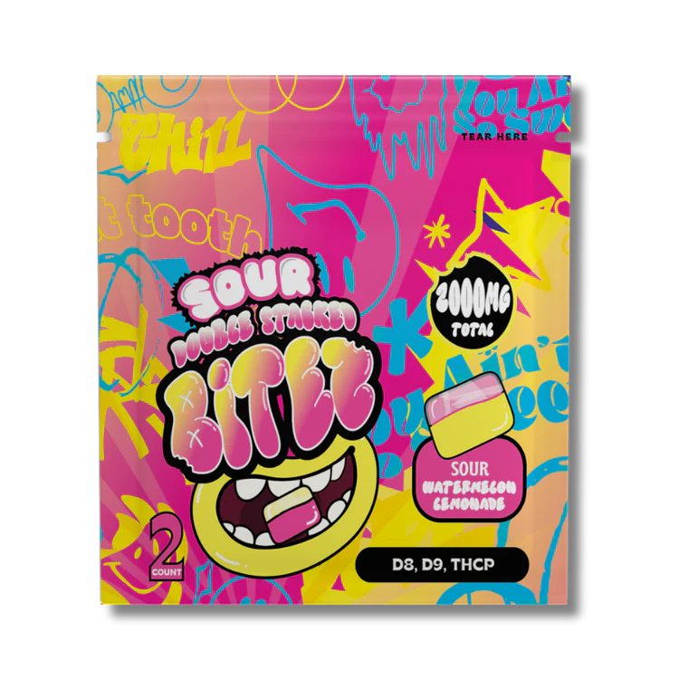 BITEZ D8+D9+THCP Sour Watermelon Lemonade Gummies 2000mg