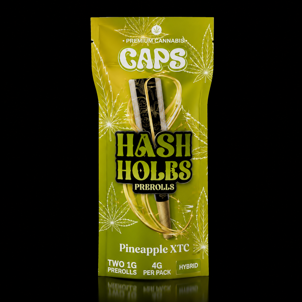 CAPS 2 Pack Hash Holes Prerolls 4g – Pineapple XTC