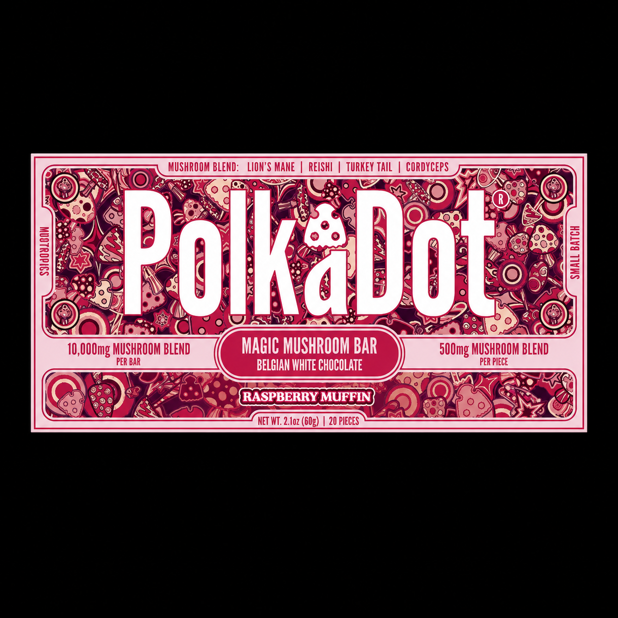 Polkadot Raspberry Muffin Chocolate Bar