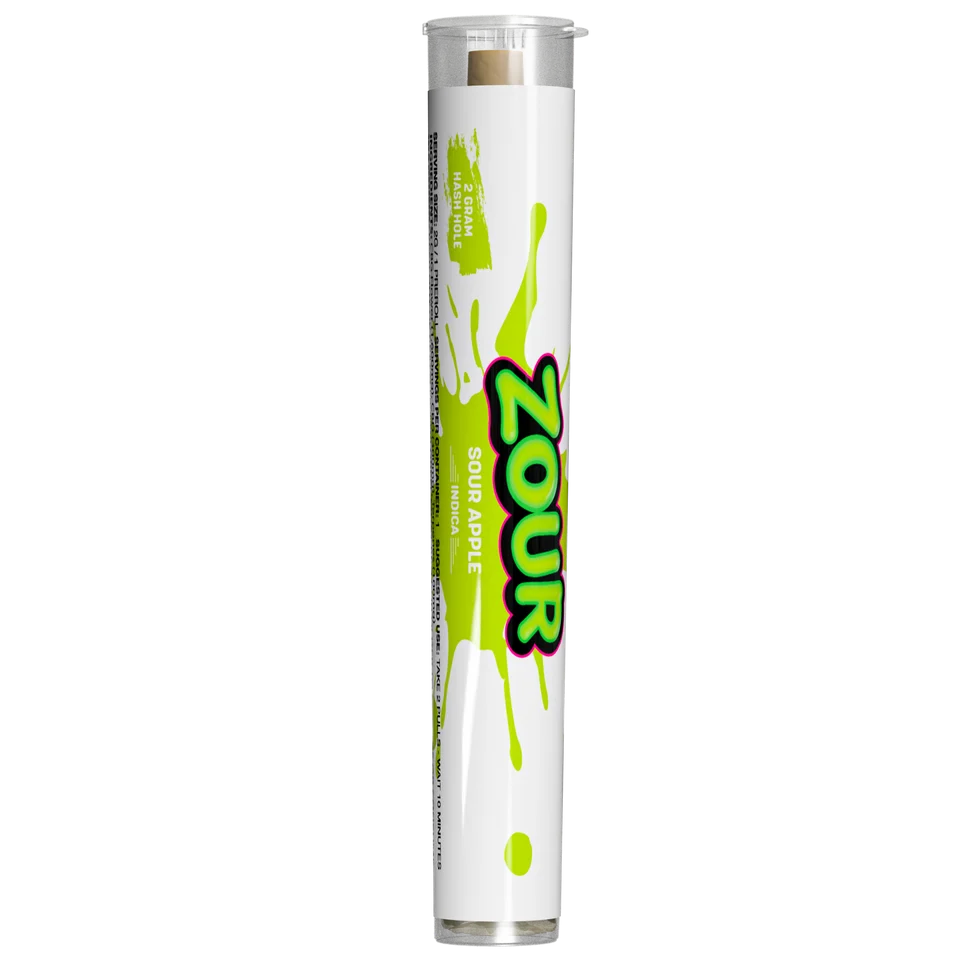 ZOUR Sour Apple Hash Hole Preroll – 2g