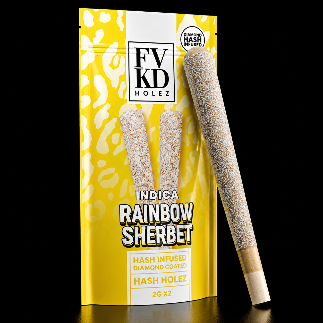 FVKD DIAMOND INFUSED HASH HOLE RAINBOW SHERBET INDICA 2G