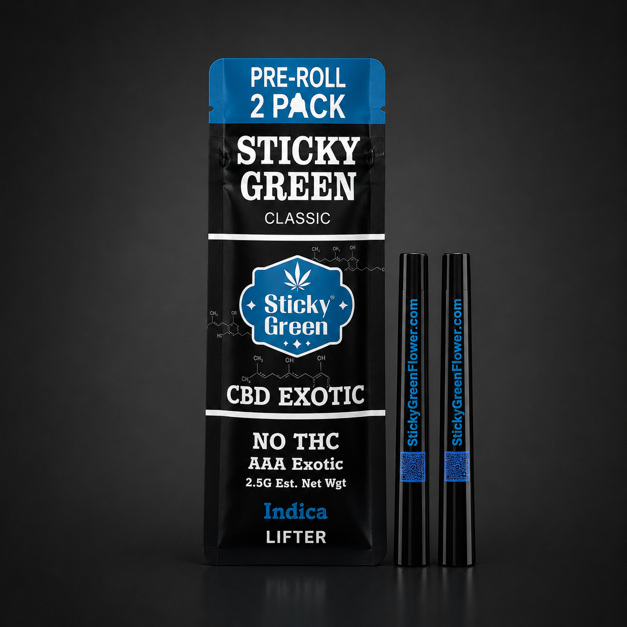 STICKY GREEN CBD EXOTIC LIFTER INDICA 2CT