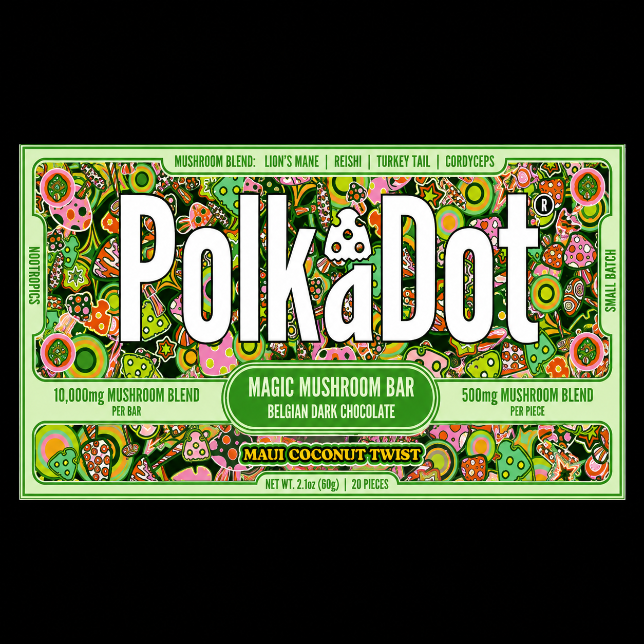 Polkadot Maui Coconut Twist Chocolate Bar