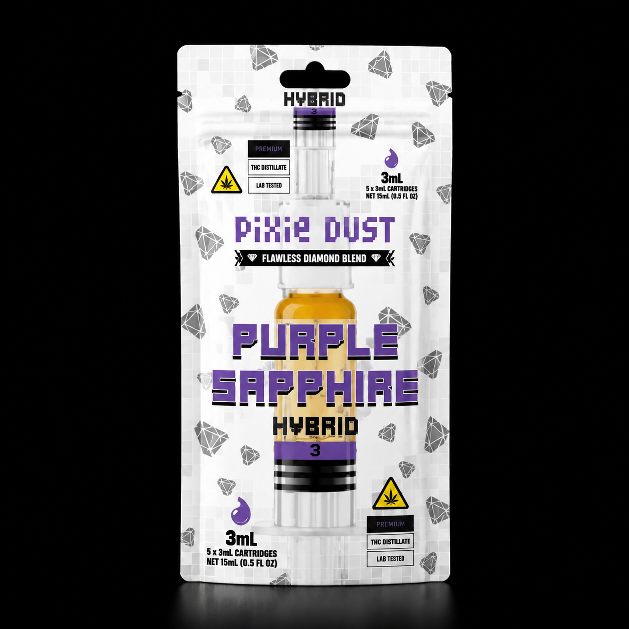 Pixie Dust Flawless Diamond Blend 3ml Syringe - Purple Sapphire