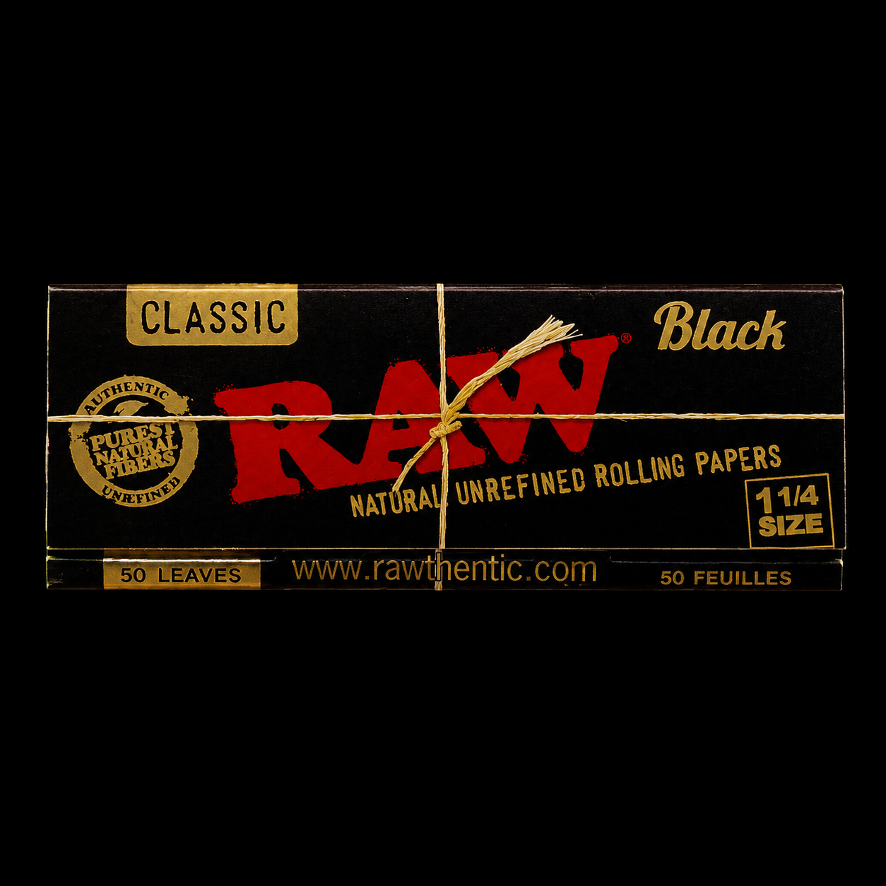 RAW Classic Black 1 1/4 Papers
