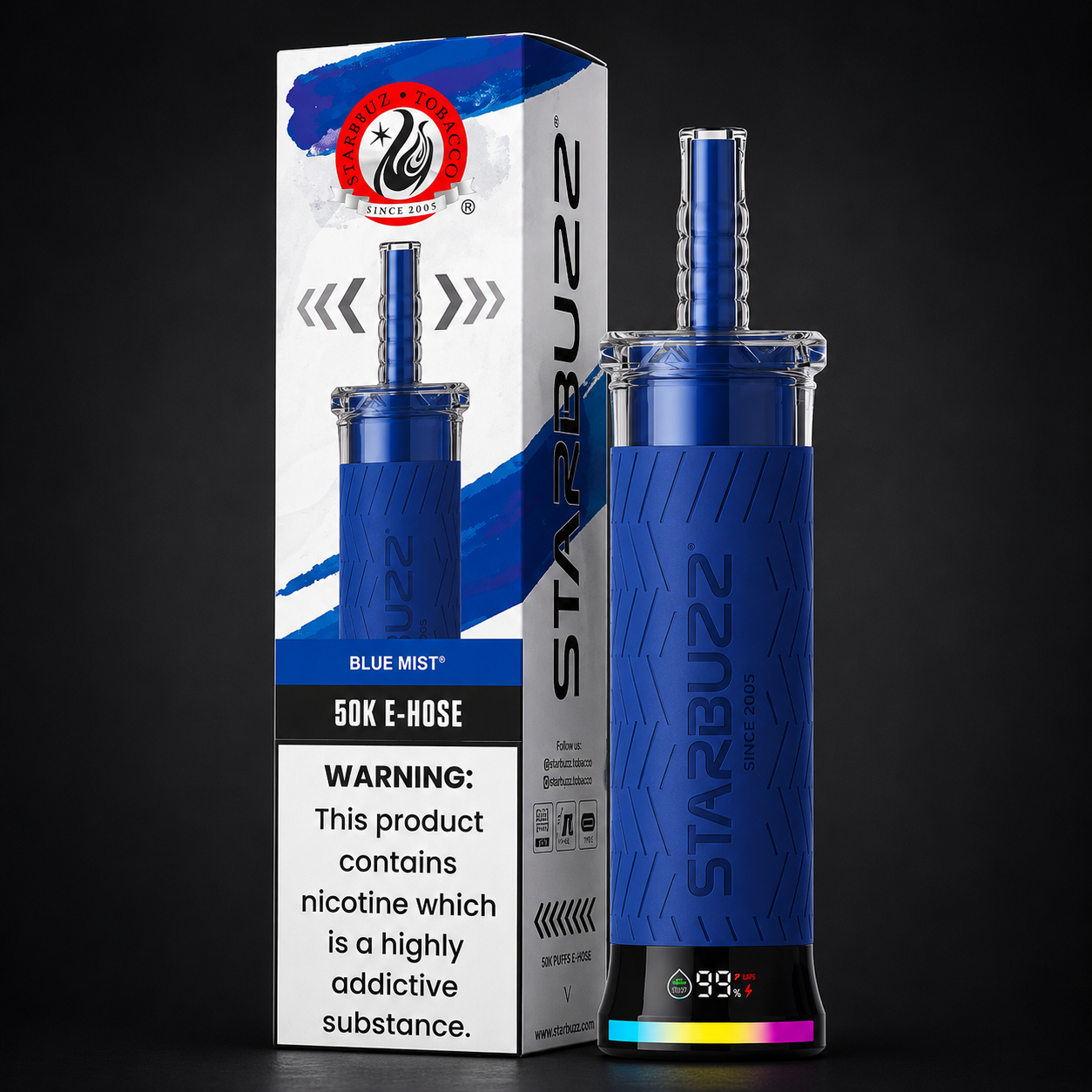 Starbuzz 50K E-Hose - Blue Mist