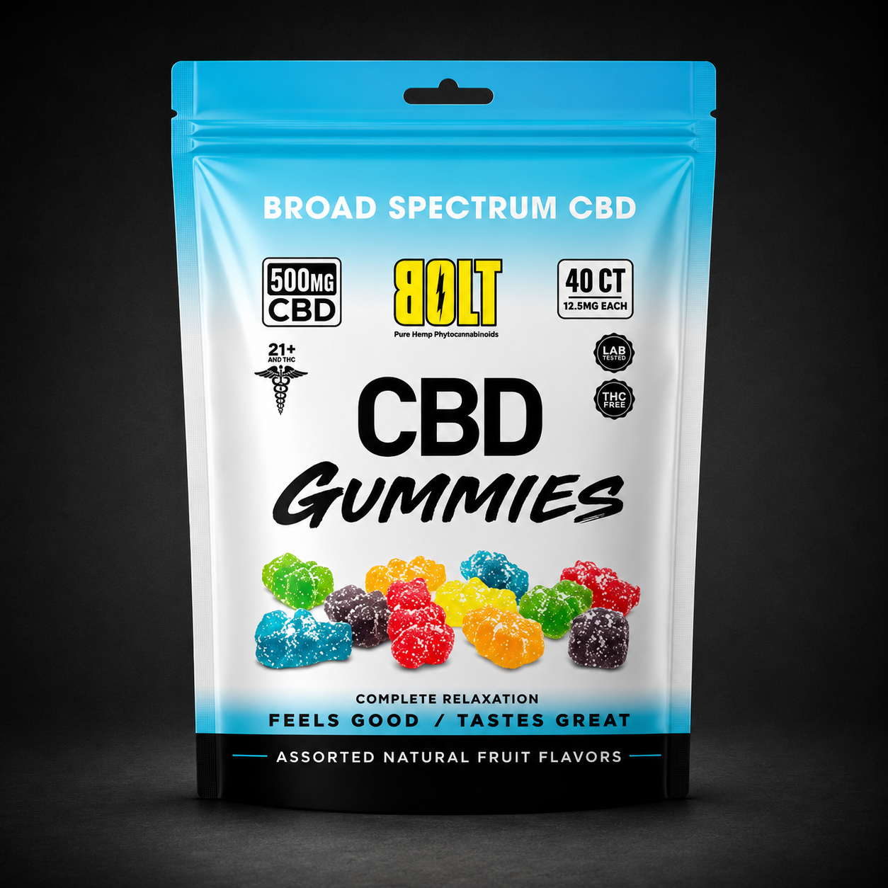 BOLT CBD Gummy Bag - 500mg 40 Count