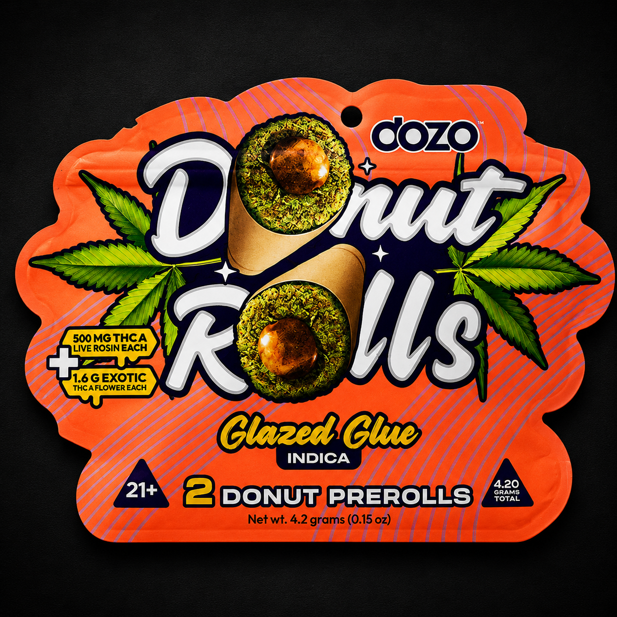 DOZO DONUT PRE-ROLLS GLAZED GLUE (INDICA)
