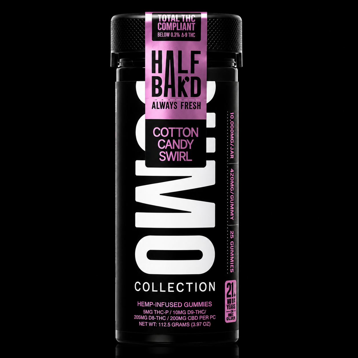 HALF BAKD Cotton Candy Swirl Sumo Gummies 10,000mg