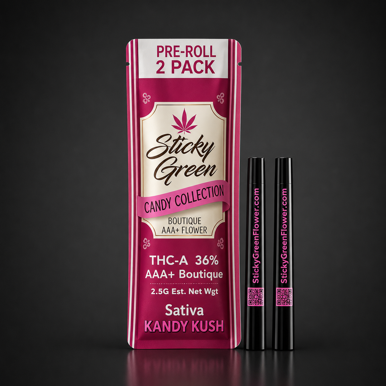 STICKY GREEN KANDY KUSH SATIVA THCA 2CT