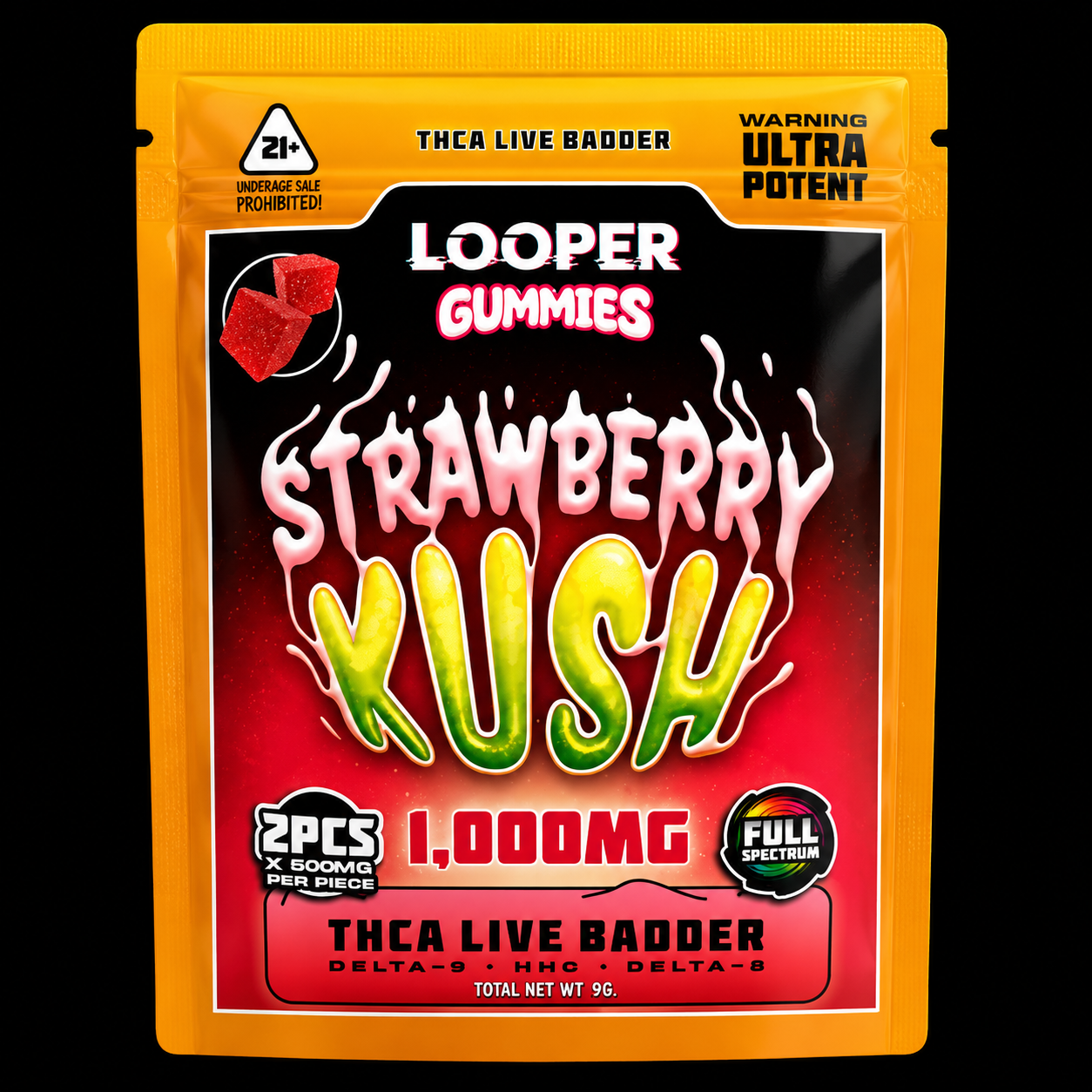 LOOPER THCA Gummies 1000mg - 2PC