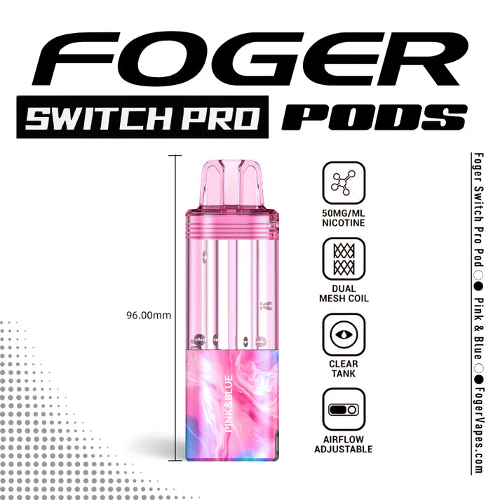 Foger Switch Pro Pod | 30K Puffs - Pink & Blue