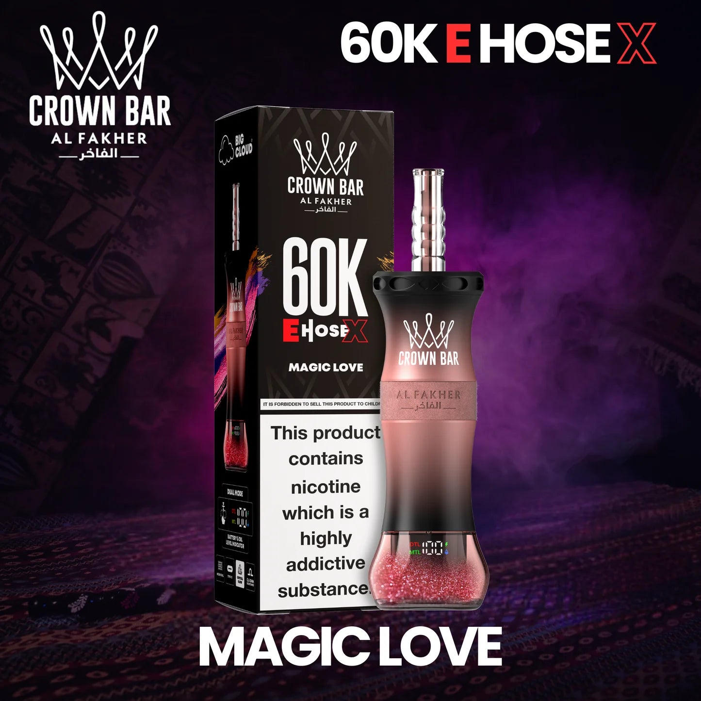 Al Fakher Crown Bar 60K eHose X - Magic Love