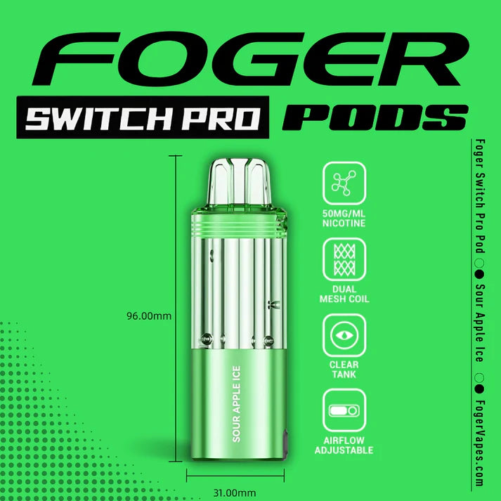 Foger Switch Pro Pod | 30K Puffs - Sour Apple Ice