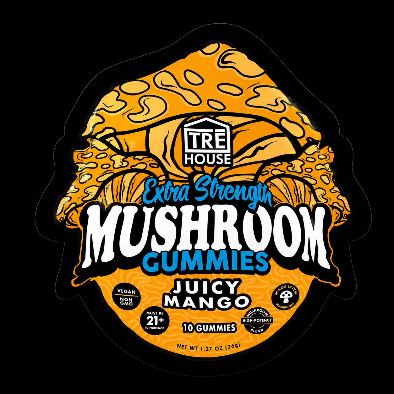 TRE House Juicy Mango Extra-Strength Mushroom Gummies
