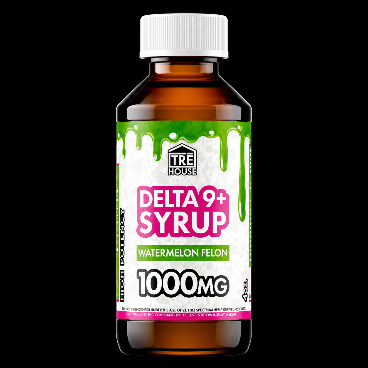 TRE HOUSE Delta-9 Syrup - Watermelon Felon 1000mg