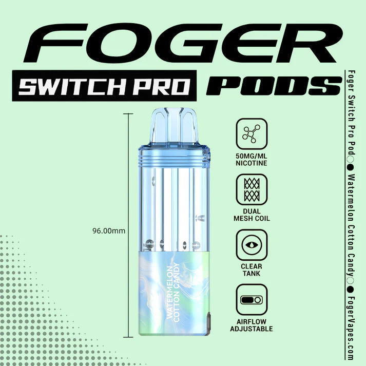 Foger Switch Pro Pod | 30K Puffs - Watermelon Cotton Candy