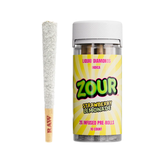 ZOUR 10CT STRAWBERRY LEMONADE COATED PREROLLS