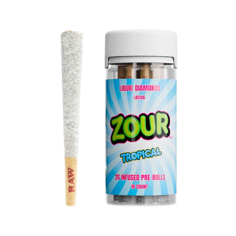 ZOUR 10CT TROPICAL COATED PREROLLS