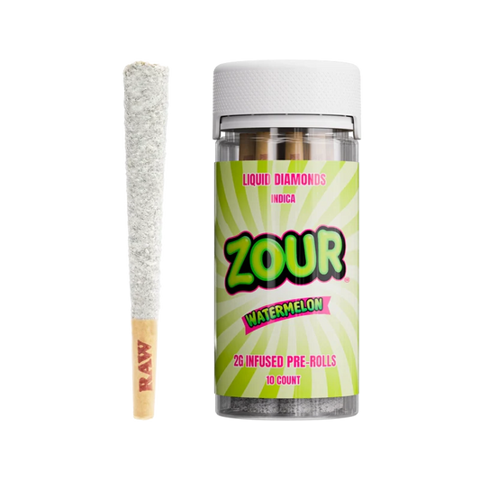 ZOUR 10CT WATERMELON COATED PREROLLS