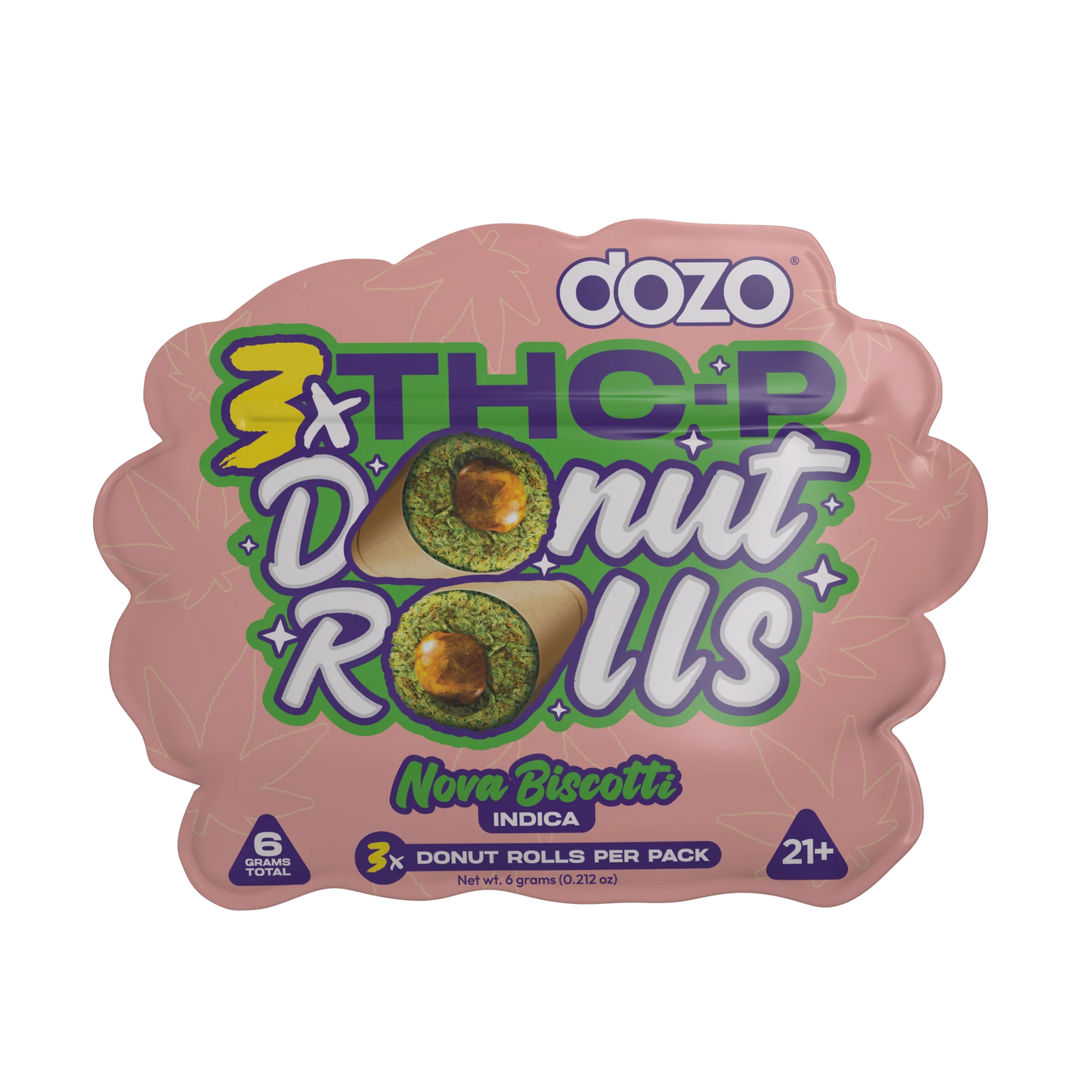 DOZO DONUT ROLLS (THC-P) 6G - 3CT NOVA BISCOTTI (INDICA)