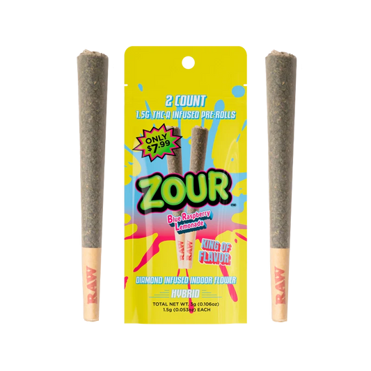 ZOUR BLUE RASPBERRY LEMONADE 2-PACK PRE-ROLLS