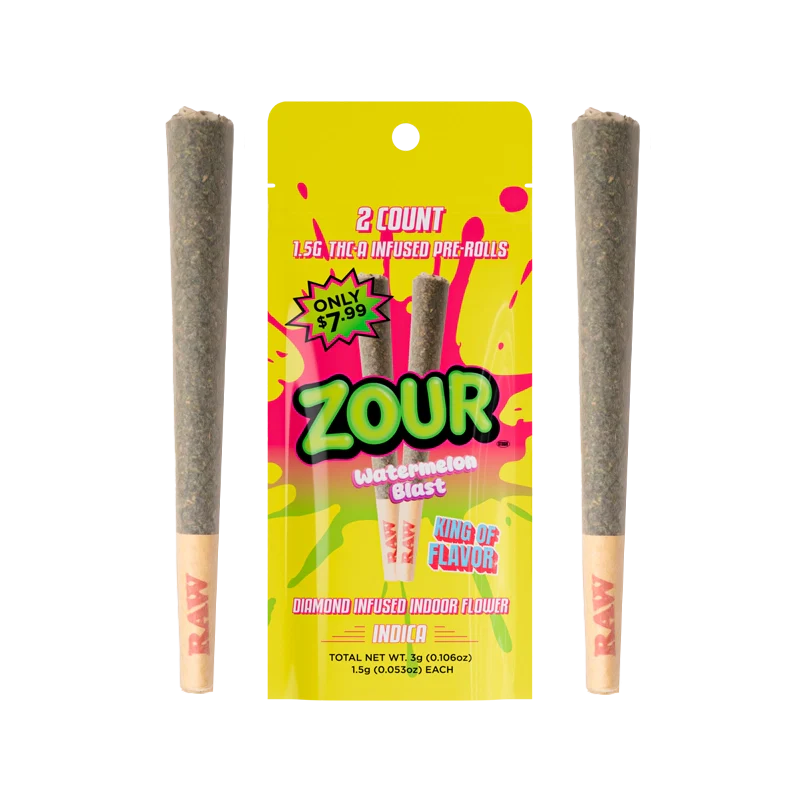 ZOUR WATERMELON BLAST 2-PACK PRE-ROLLS