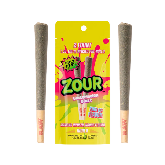 ZOUR WATERMELON BLAST 2-PACK PRE-ROLLS