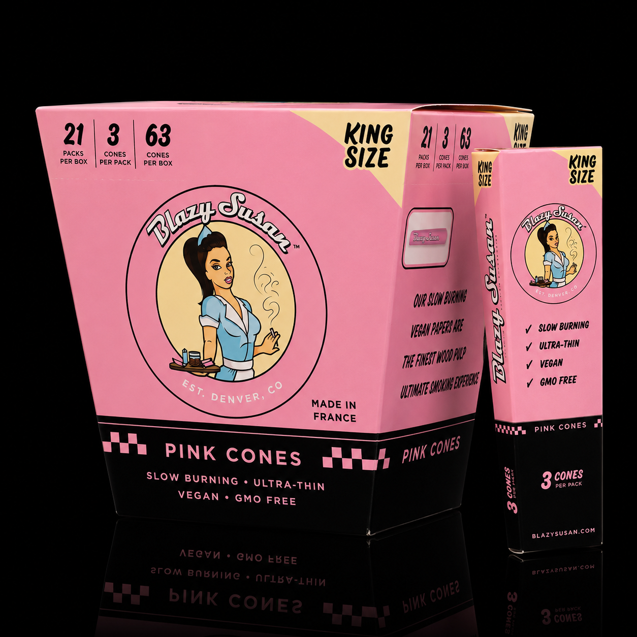 Blazy Susan Pink Cones King Size