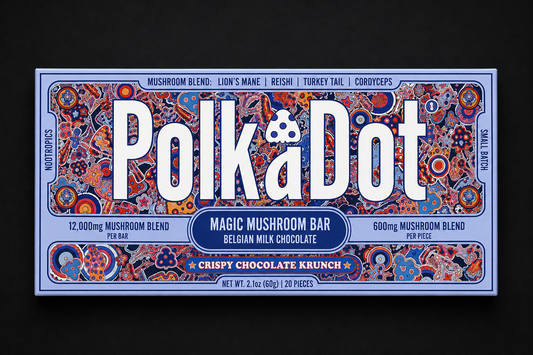 Polkadot Mushroom Bar - Krispy Chocolate Krunch Chocolate Bar