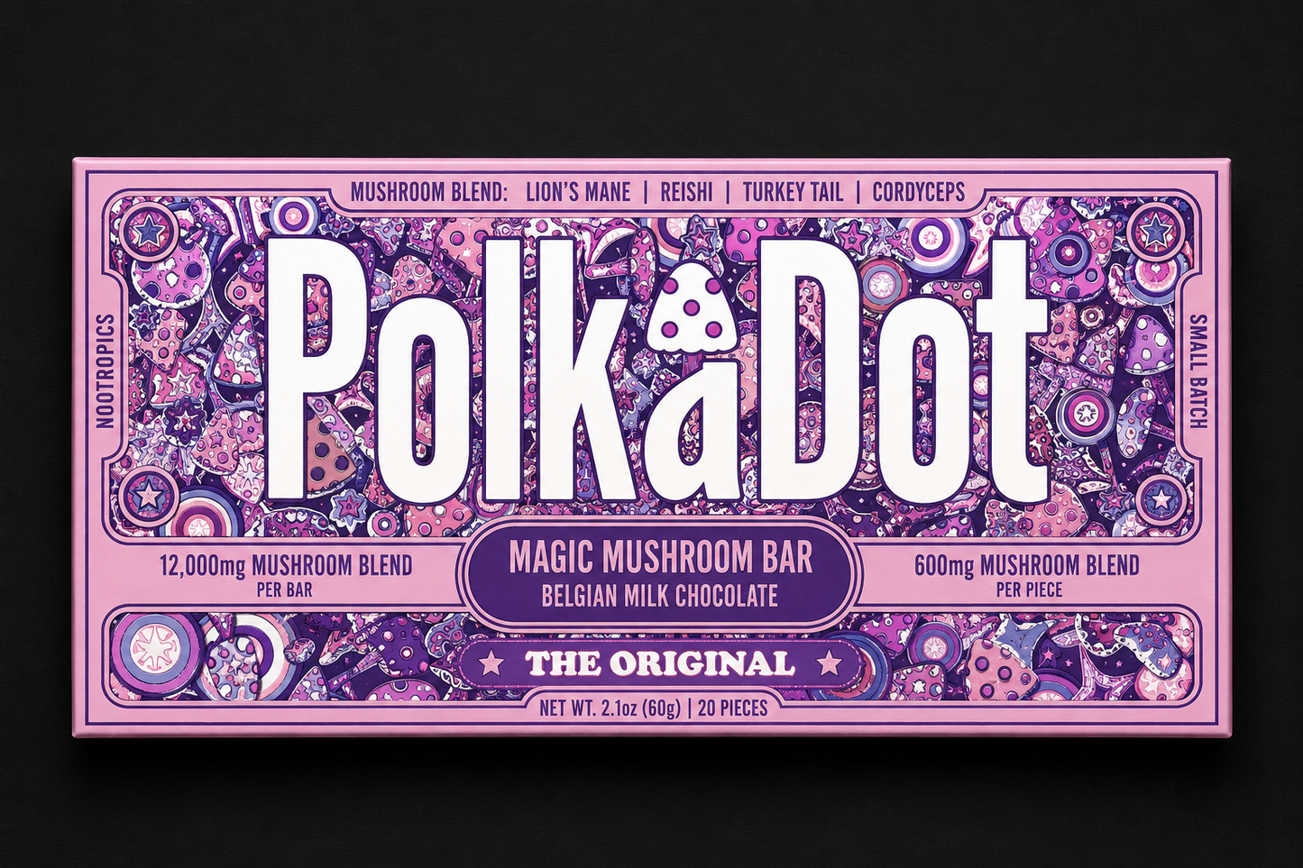 Polkadot Mushroom Bar - The Original Chocolate Bar