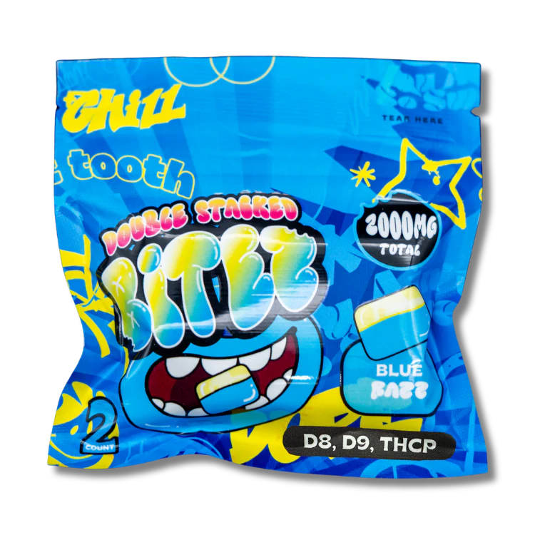 BITEZ D8+D9+THCP Blue Razz Gummies 2000mg