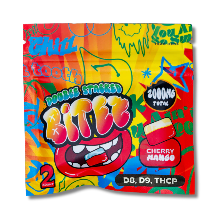 BITEZ D8+D9+THCP Cherry Mango Gummies 2000mg
