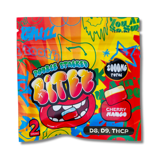 BITEZ D8+D9+THCP Cherry Mango Gummies 2000mg