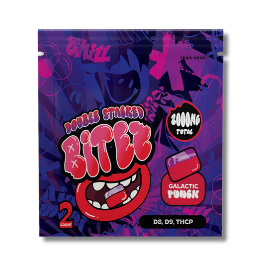 BITEZ D8+D9+THCP Galactic Punch Gummies 2000mg