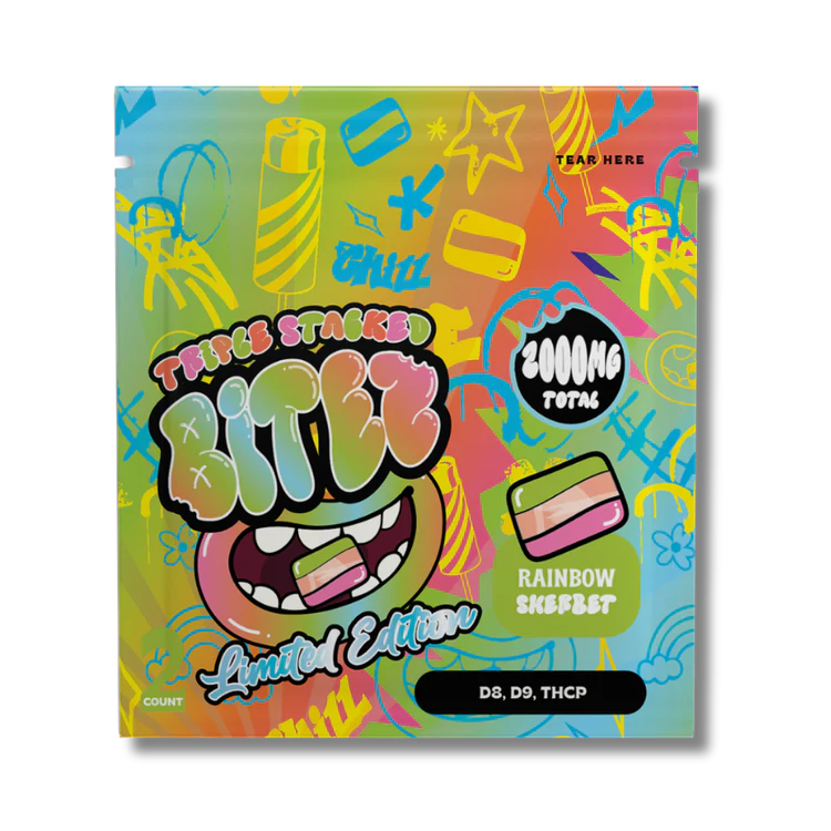 BITEZ D8+D9+THCP Rainbow Gummies 2000mg