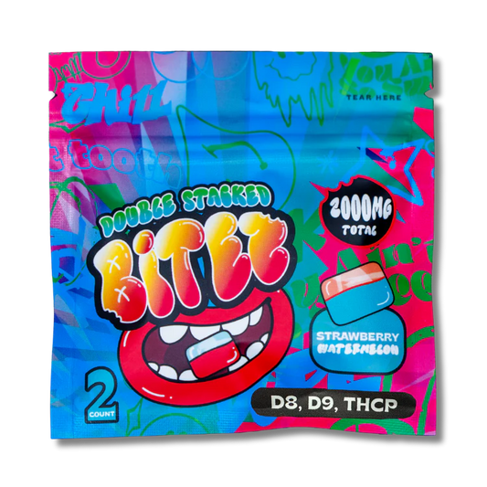 BITEZ D8+D9+THCP Strawberry Watermelon Gummies 2000mg