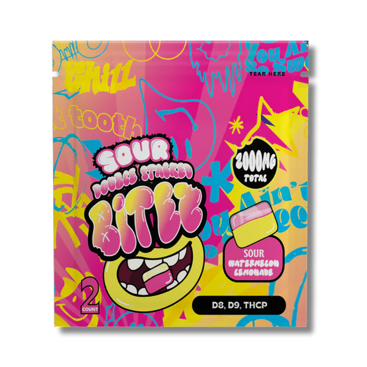 BITEZ D8+D9+THCP Sour Watermelon Lemonade Gummies 2000mg