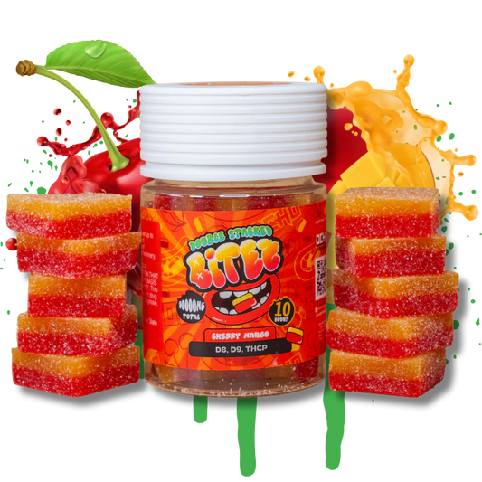 BITEZ Gummies 10,000mg Jarz D8+D9+THCP Cherry Mango
