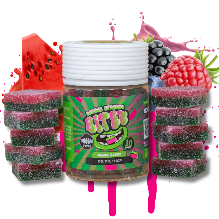 BITEZ Gummies 10,000mg Jarz D8+D9+THCP Melon Berry