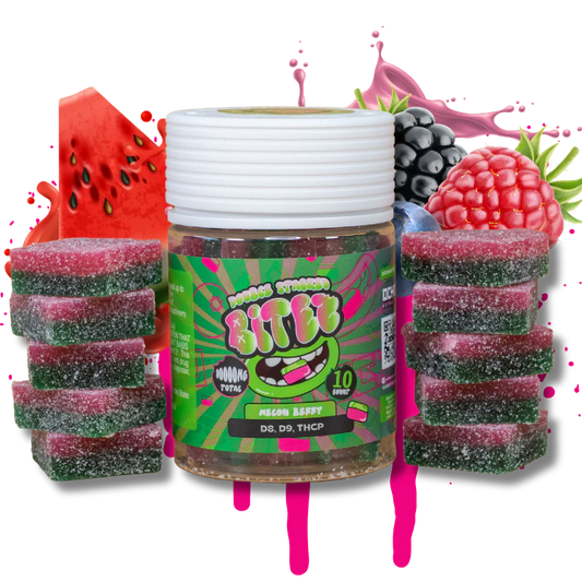 BITEZ Gummies 10,000mg Jarz D8+D9+THCP Melon Berry