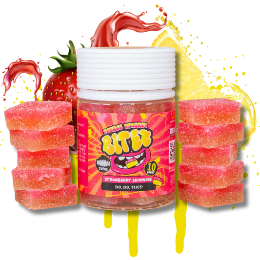 BITEZ Gummies 10,000mg Jarz D8+D9+THCP Strawberry Lemonade