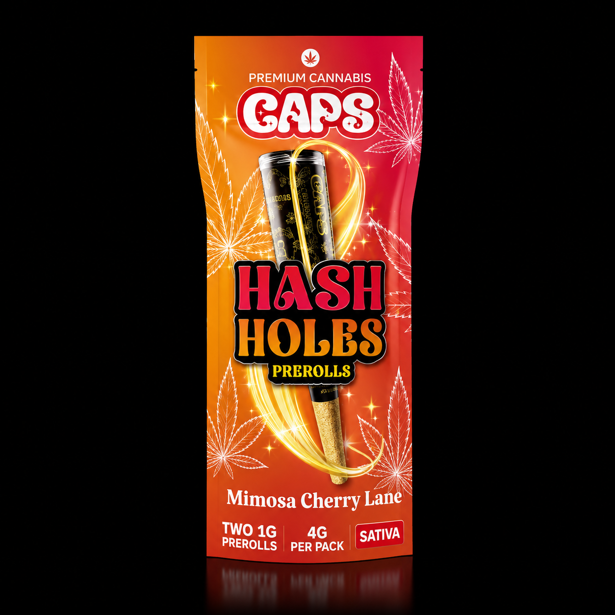 CAPS 2 Pack Hash Holes Prerolls 4g – Mimosa Cherry Lane