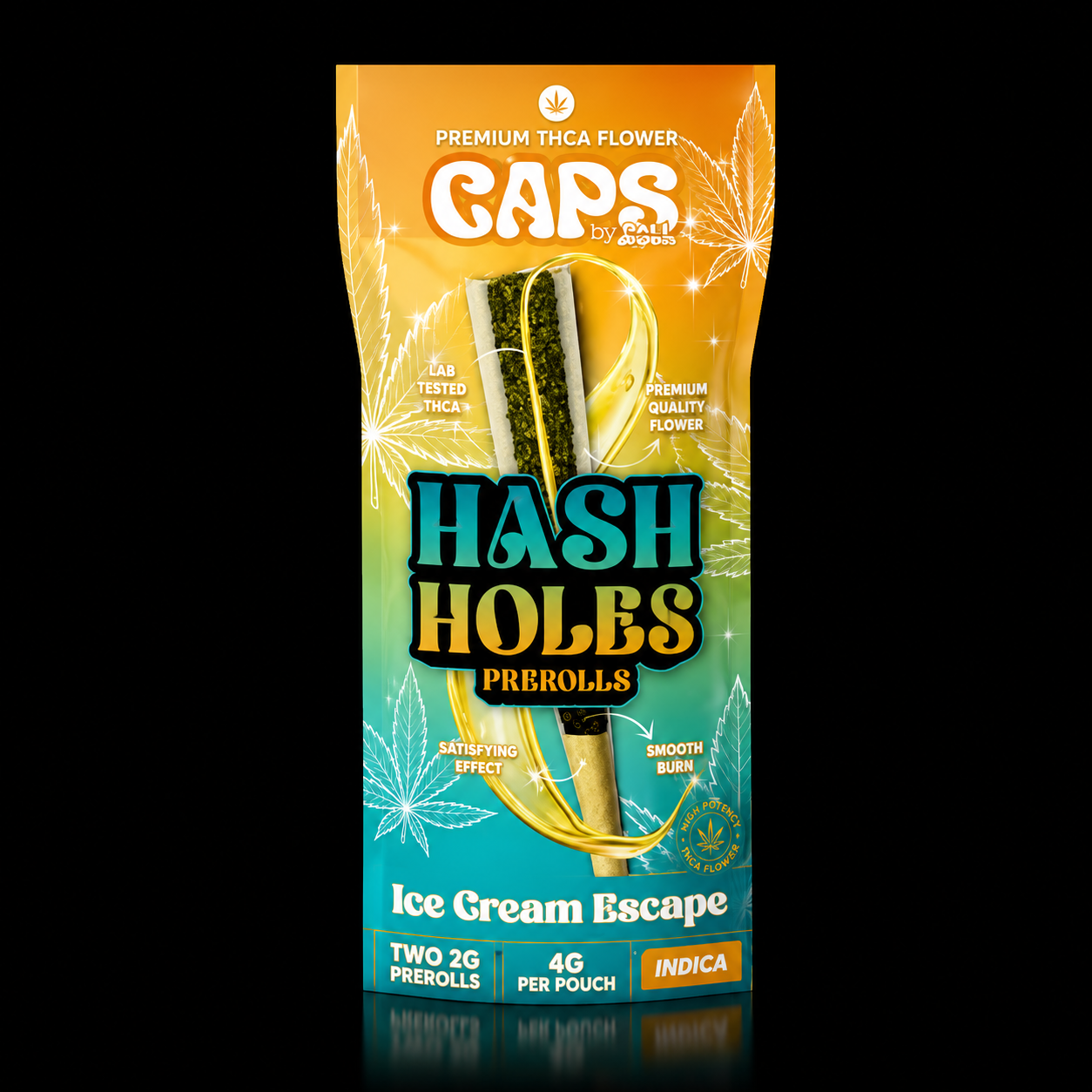 CAPS 2 Pack Hash Holes Prerolls 4g – Ice Cream Escape