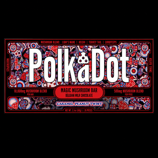 Polkadot Caramel Peanut Twist Chocolate Bar