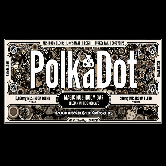 Polkadot Cookies & Cream Swirl Chocolate Bar